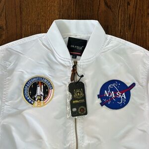 White NASA Bomber Jacket